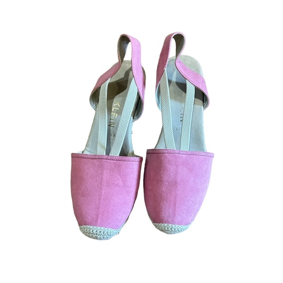 Anne Klein IFlex Sandals Abbey Closed Toe Espadrille Wedge Pink Shoes Size 8.5 - Picture 2 of 11